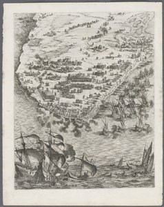 Die Belagerung von La Rochelle: Platte 10 von Jacques Callot
