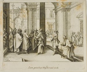 Der Tribut an Caesar, aus dem Neuen Testament von Jacques Callot
