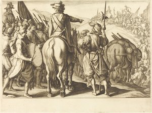 Die Truppen auf dem Marsch