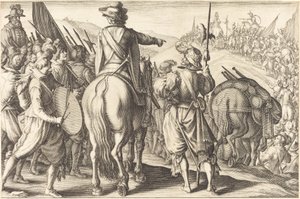 Die Truppen auf dem Marsch, ca. 1614 von Jacques Callot