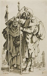 Die zwei Pilger, Platte drei aus Die Bettler von Jacques Callot