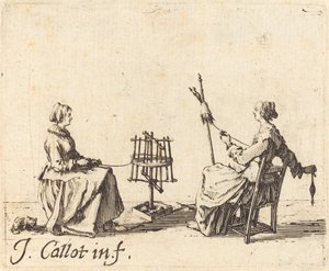 Der Aufwickler und die Spinnerin von Jacques Callot