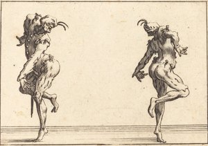 Zwei Pantalons tanzen von Jacques Callot
