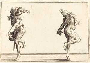Zwei Pantalons tanzen von Jacques Callot