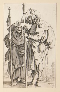 Zwei Pilger, aus „Die Bettler“ (Die beiden Pilger) von Jacques Callot