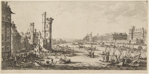 Ansicht des Louvre von Jacques Callot