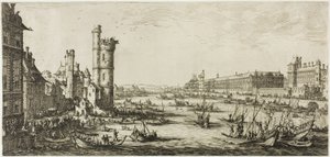 Ansicht des Louvre von Jacques Callot