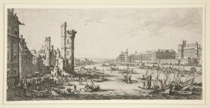 Ansicht des Louvre von Jacques Callot