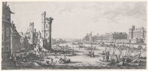 Ansicht des Louvre von Jacques Callot