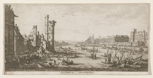 Ansicht des Louvre von Jacques Callot
