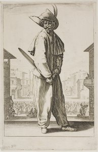 Zanni, aus Drei italienische Komödianten von Jacques Callot