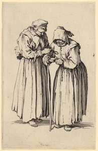 Zwei Bettlerinnen, Blatt 9 der Folge „Die Bettler“ von Jacques Callot