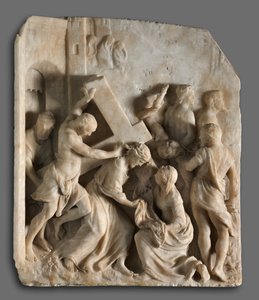 Christus trägt das Kreuz mit den Heiligen Simon und Veronika von Jacques Dubroeucq
