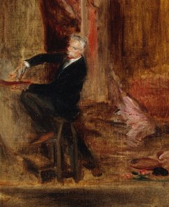 Porträt von Jules Chéret 1836-1933 in seinem Atelier, 1892 von Jacques Emile Blanche