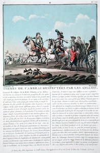 Die Gebiete von Cambrai werden von den Engländern respektiert, graviert von Jean Baptiste Morret von Jacques Francois Joseph (after) Swebach