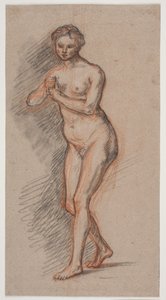 Weibliche Modellfigur mit den Händen vor der Brust