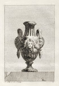 Suite von Vasen: Tafel 8, 1746 von Jacques Francois Joseph Saly