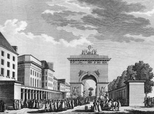 Annahme der Verfassung vom 3. September 1791. Gravur von Berthaut nach Swebach. Paris, Bibliothek des Instituts für Geschichte der Revolution von Jacques Francois Joseph Swebach