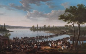 Der Übergang der Donau durch Napoleon vor der Schlacht von Wagram, 1809