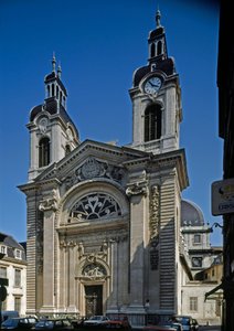 Ansicht der Kapelle des Hôtel-Dieu (12.-13. Jahrhundert) von Jacques Germain Soufflot