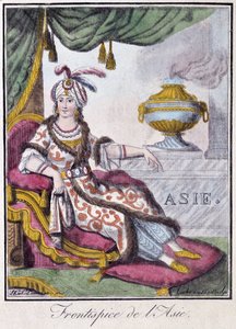 Frontispiz von Asien - in „Encyclopedia of Travels“ von Grasset St Sauveur, ed. 1796 von Jacques Grasset de Saint Sauveur