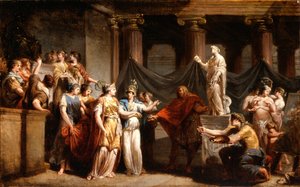 Der Tempel der freien Künste, mit der Stadt Bern und Minerva, 1779 von Jacques Henri Sablet
