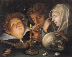 Eine Vanitas-Allegorie, Homo Bulla Est von Jacques II de Gheyn