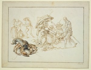 Hummer und zwei Hexen, ca. 1602 von Jacques II de Gheyn