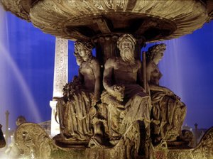 Brunnen auf der Place de la Concorde in Paris.