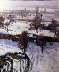 Ansicht von Genf im Winter