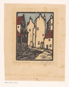 Häuser in Den Haag von Jacques Jeichienus Ottens (signed by artist)