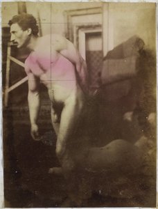 Studie eines männlichen Aktmodells im Atelier von Jacques de Lalaing von Jacques Lalaing (attributed to)