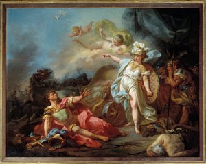 Schlacht von Minerva gegen Mars. Gemälde von Jacques Louis David (1748-1825) von Jacques Louis David
