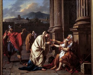Belisarius (500-565) bittet um Almosen von Jacques Louis David