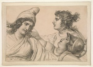 Komposition mit drei Figuren von Jacques Louis David