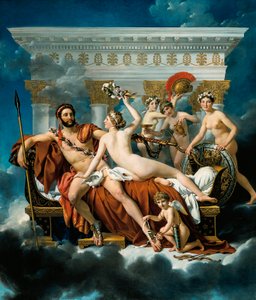 Mars entwaffnet von Venus und den drei Grazien von Jacques Louis David