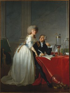 Porträt von Monsieur de Lavoisier und seiner Frau, Chemikerin Marie-Anne Pierrette Paulze