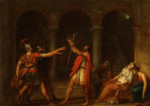 Der Schwur der Horatier Studie, 1784 von Jacques Louis David