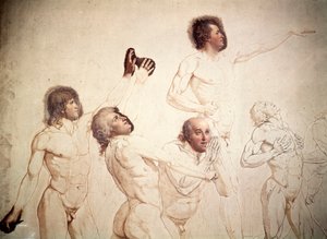Der Eid auf den Ballhausschwur unvollendet, (Detail), 1791-1792 von Jacques Louis David