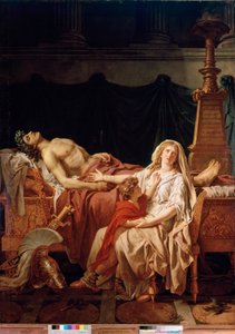 Der Schmerz der Andromache, Hektors Witwe, dargestellt durch den Körper ihres Mannes. Gemälde von Jacques Louis David (1748-1825) Paris, Musée du Louvre von Jacques Louis David
