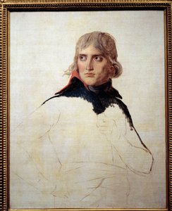 Unvollendetes Porträt von Napoleon Bonaparte (1769-1821) als General Gemälde von Louis David (1748-1825) um 1798 von Jacques Louis David