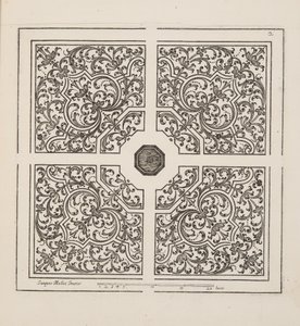 Entwurf für Parterre, aus Theatre des Plans et Jardinages, veröffentlicht 1652 von Jacques Mollet