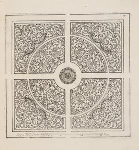 Entwurf für Parterre, aus Theatre des Plans et Jardinages, veröffentlicht 1652 (Gravur)