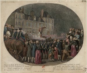 Die Hinrichtung von Thomas de Mahy, Marquis de Favras 1744-1790, 18. Februar 1790, 1790