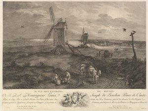 Zweite Ansicht der Umgebung von Brügge (IIe. Vue des environs de Bruges) von Jacques Philippe Le Bas