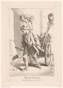 Straßenverkäufer mit Besen (Balais Balais) (Cris de Paris) (Straatverkopers van Parijs)