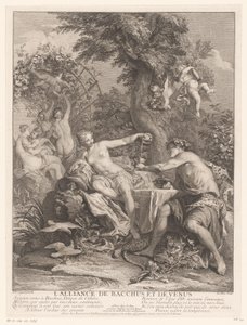 Bund zwischen Bacchus und Venus von Jacques Philippe Le Bas