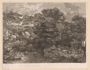 Flusslandschaft mit Schäfern von Jacques Prou