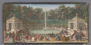 Ansicht des Bosquet des Dômes im Garten von Versailles von Jacques Rigaud (possibly)