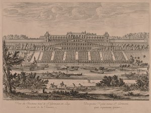 Schloss von St. Germain en Laye vom Fluss aus von Jacques Rigaud